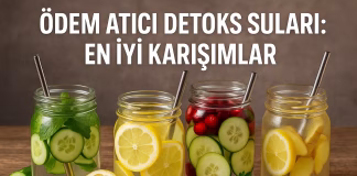 Ödem Atıcı Detoks Suları: Şişkinliği Azaltan En Etkili 7 Karışım Dört farklı malzemeyle hazırlanmış ödem atıcı detoks suları